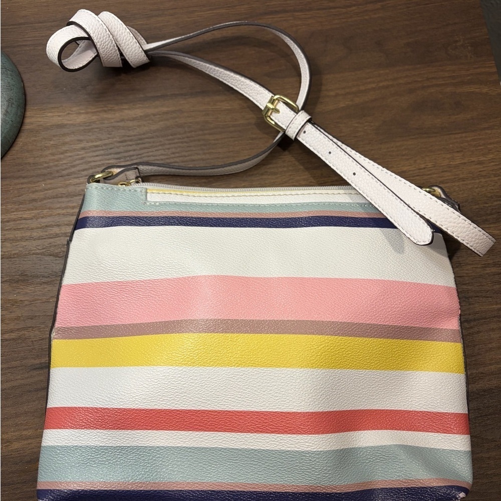 Liz Claiborne Colorful Striped Crossbody Bag - Picture 3 of 4